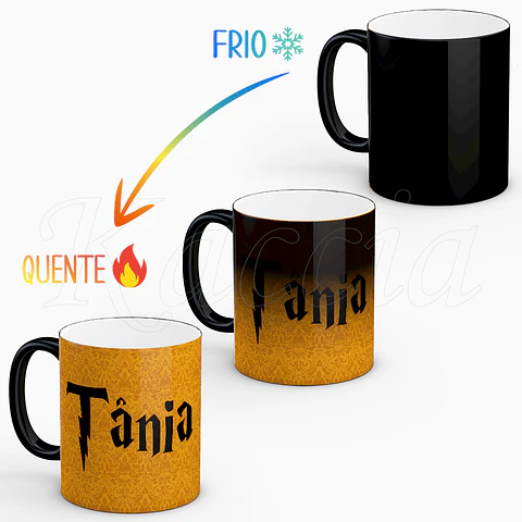Caneca Personalizada Hufflepuff com Nome