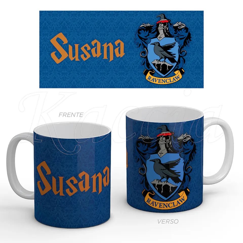 Caneca Personalizada Ravenclaw com Nome 1