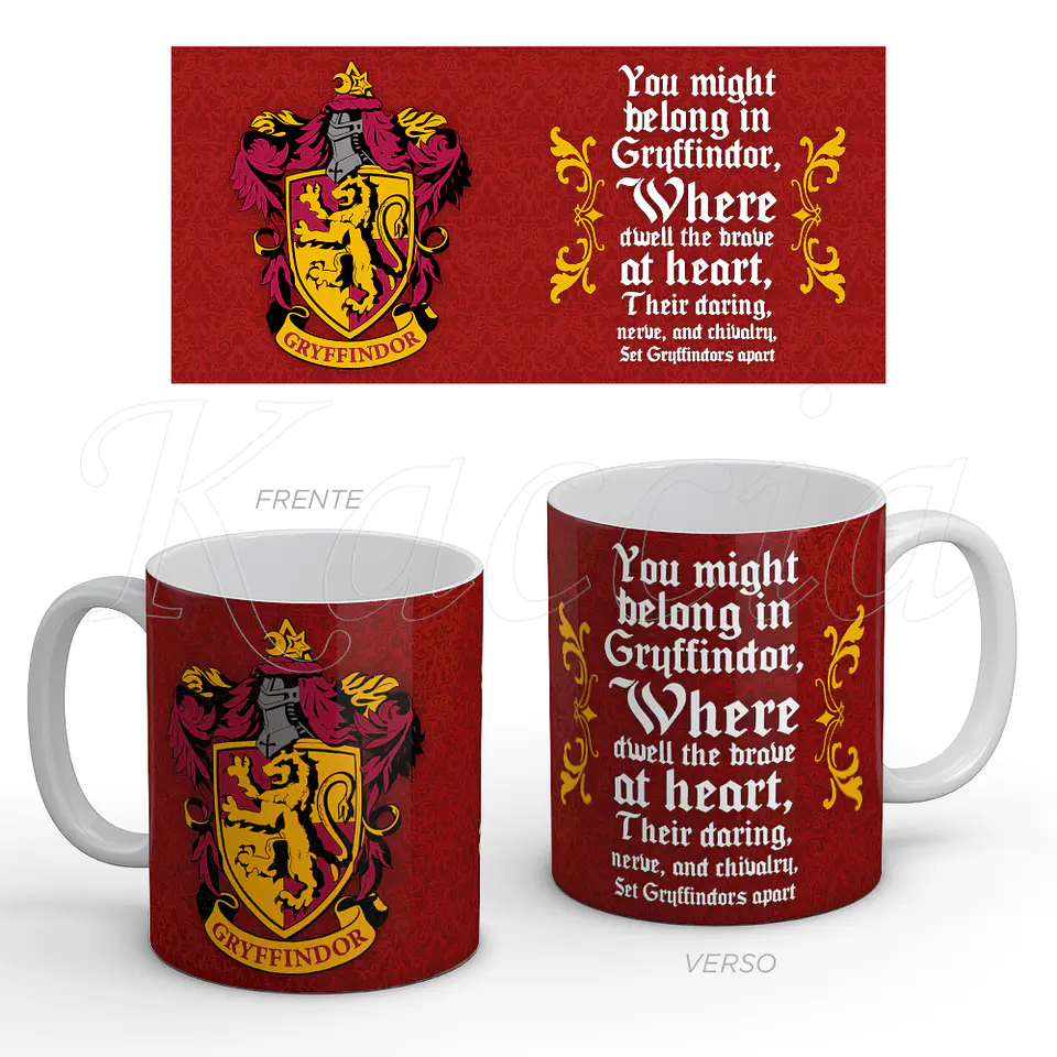 Caneca Gryffindor - Harry Potter 1