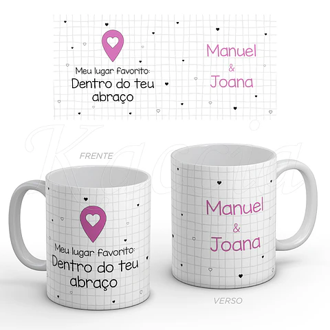 Caneca Personalizada Lugar Favorito Abraço