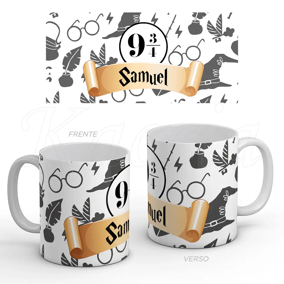 Caneca Personalizada Harry Potter 9 3/4 com Nome 1