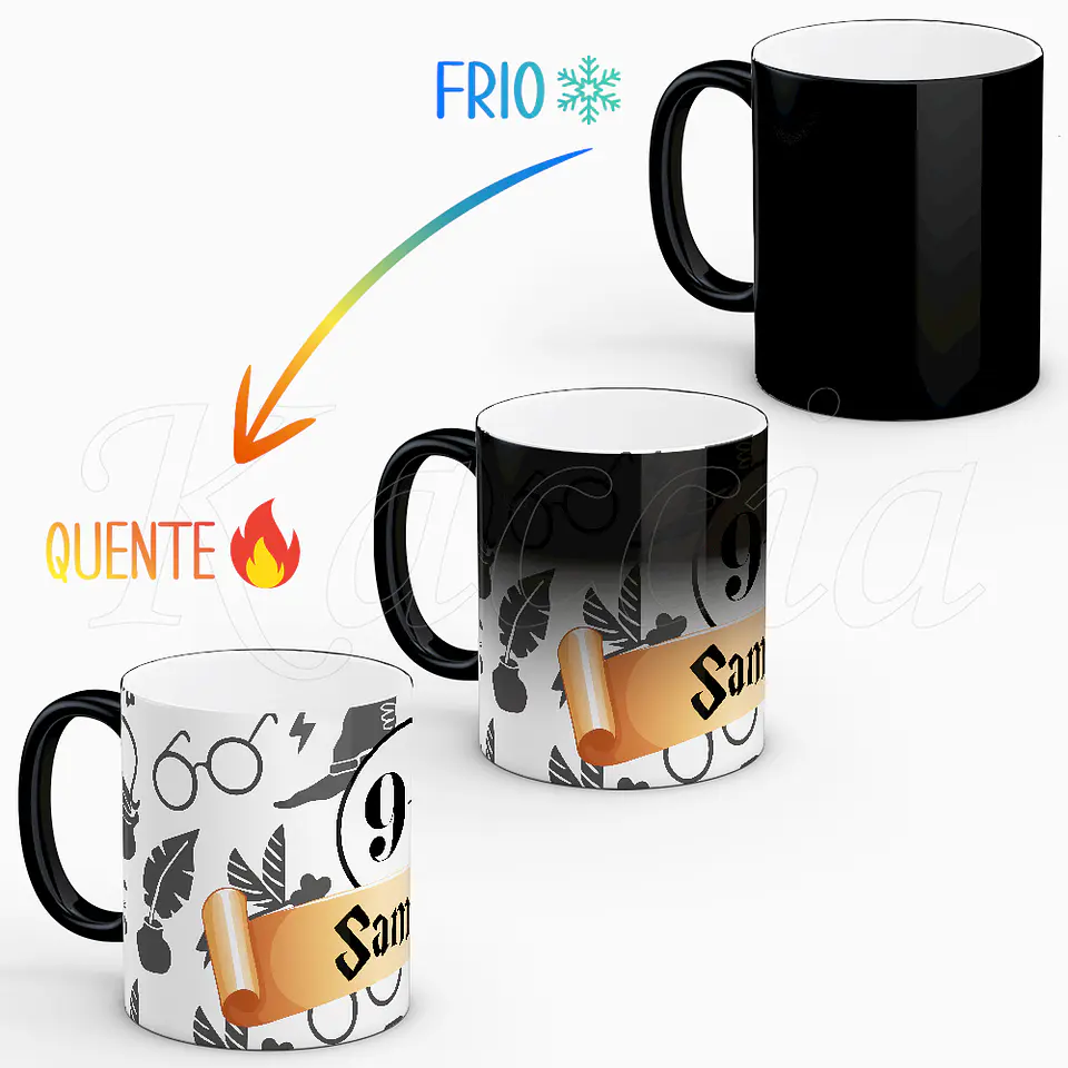 Caneca Personalizada Harry Potter 9 3/4 com Nome 2