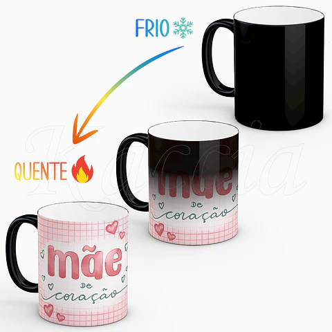 Caneca Personalizada Mãe de Coração com Foto