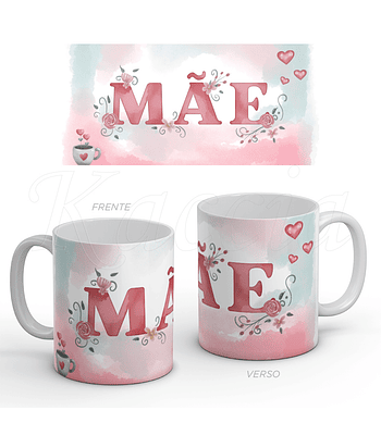 Caneca Floral Mãe