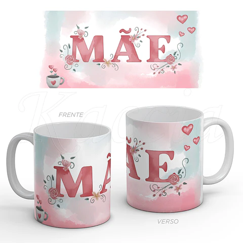 Caneca Floral Mãe