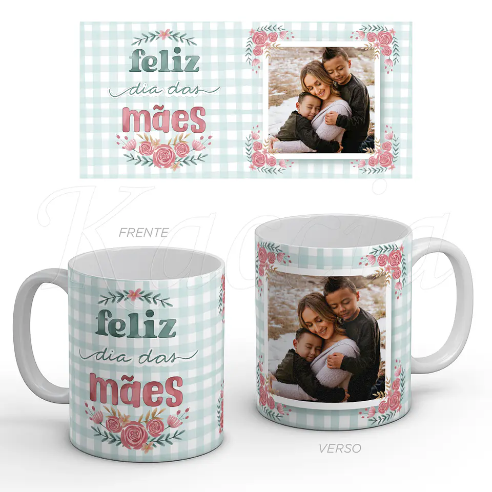 Caneca Personalizada Feliz Dia das Mães com Foto 1
