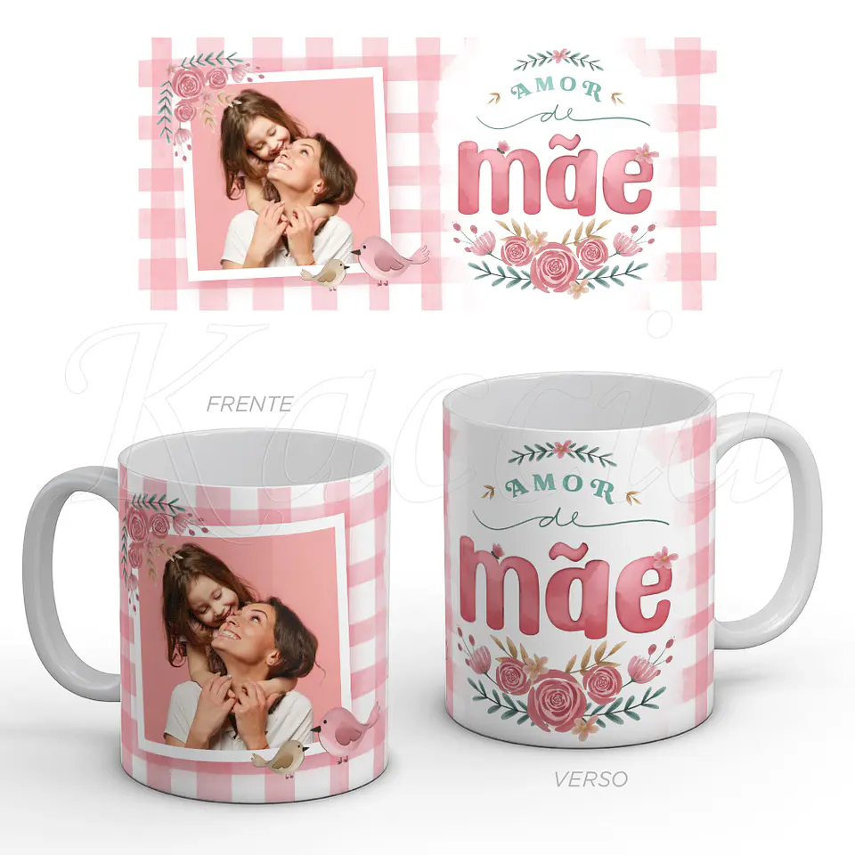 Caneca Personalizada Amor de Mãe com Foto 1