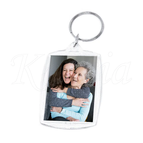 Porta-chaves Personalizado Acrílico Mãe e Avó com Foto