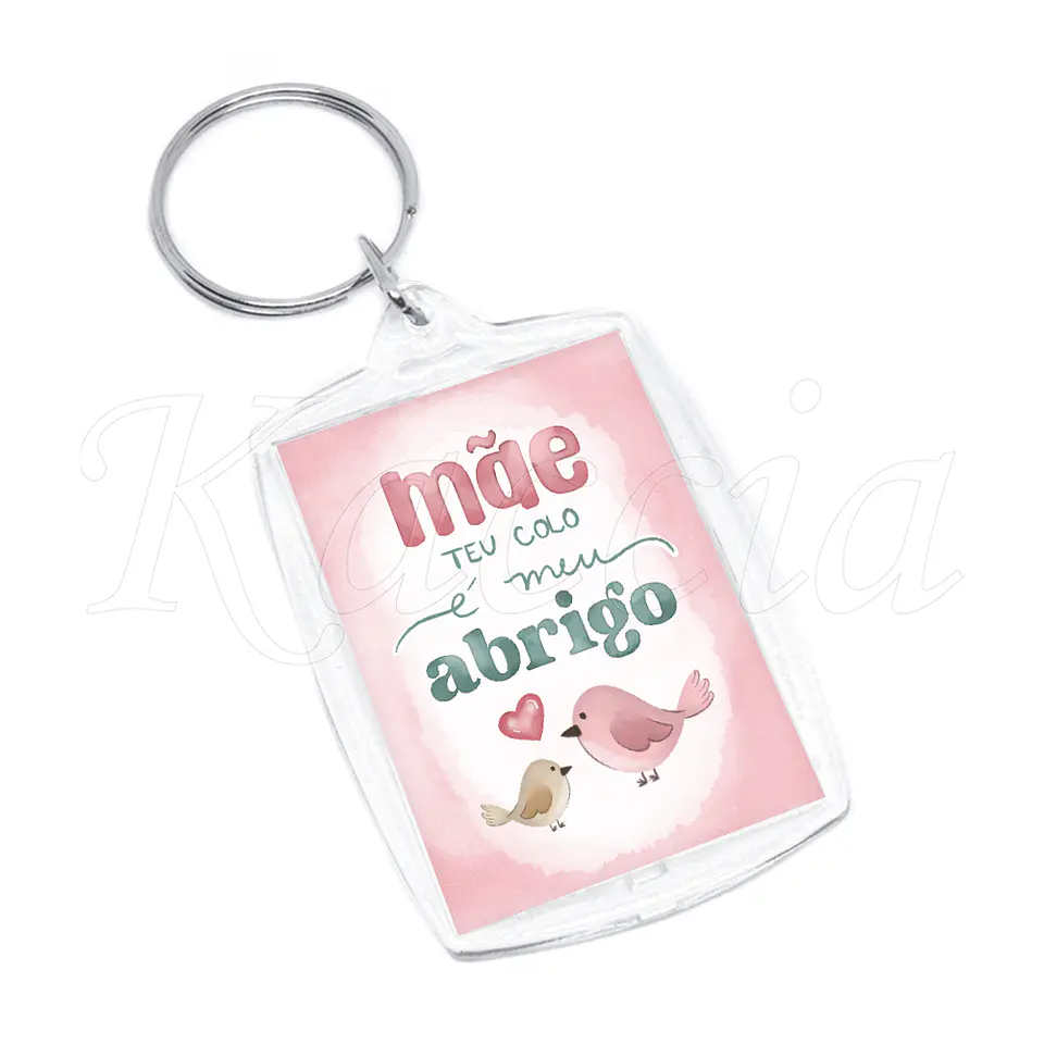 Porta-chaves Personalizado Acrílico Colo de Mãe com Foto 3