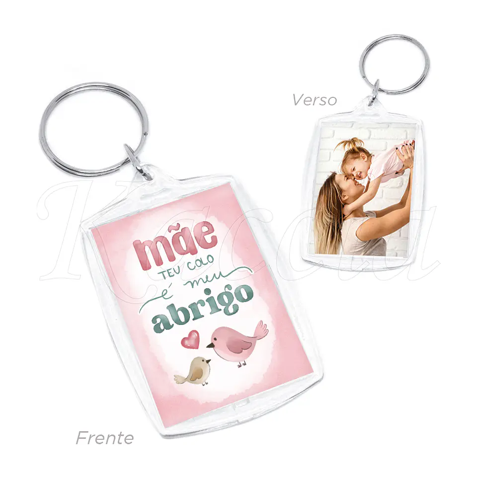 Porta-chaves Personalizado Acrílico Colo de Mãe com Foto 1