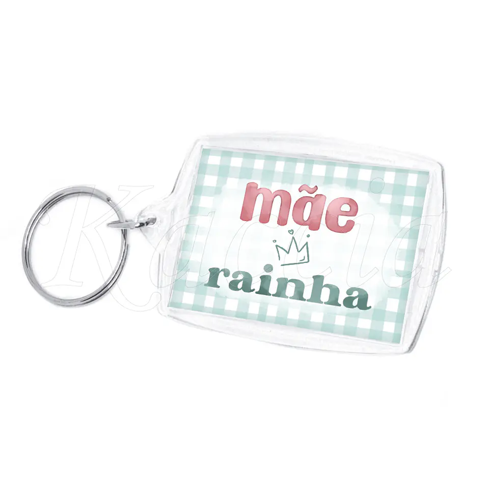 Porta-chaves Personalizado Acrílico Mãe Rainha com Foto 3