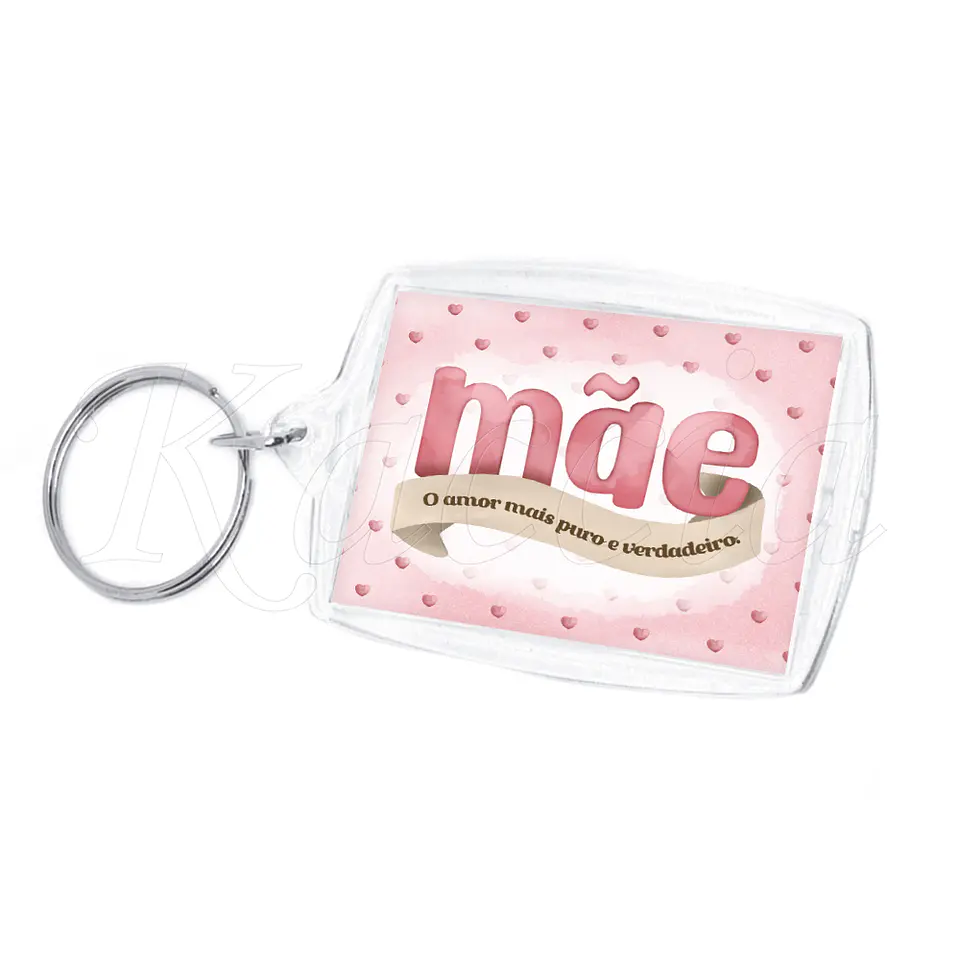 Porta-chaves Personalizado Acrílico Amor Mãe com Foto 3