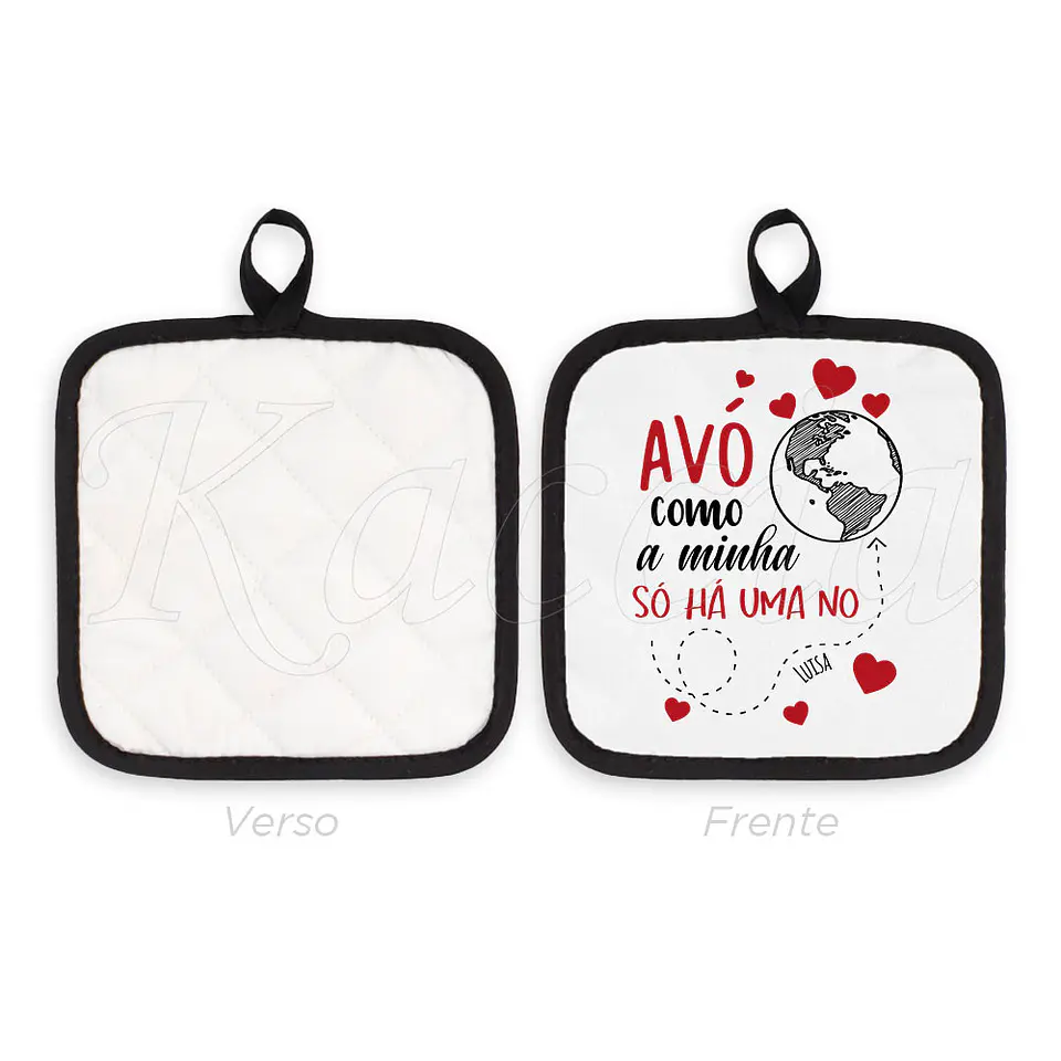 Conjunto Luva e Pega de Cozinha Personalizadas Uma no Mundo 3
