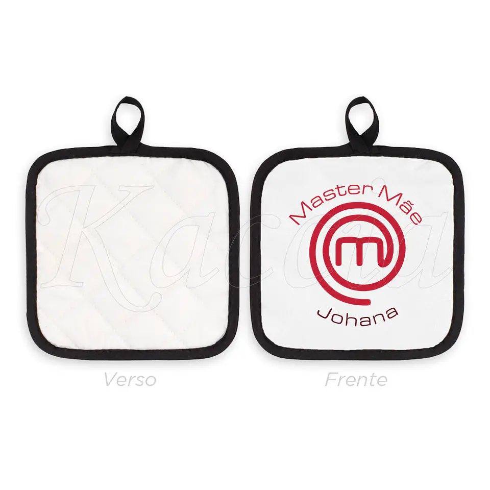 Conjunto Luva e Pega de Cozinha Personalizadas Master Chef 3