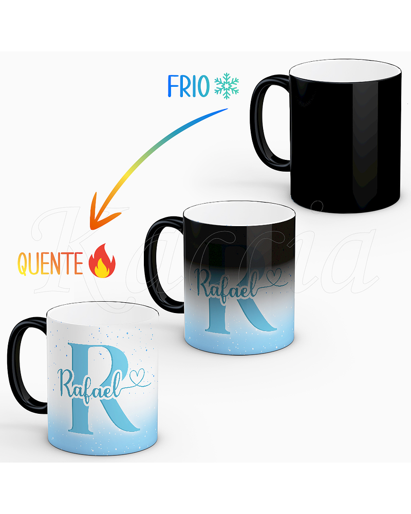 Caneca Personalizável Stitch com Nome Blue