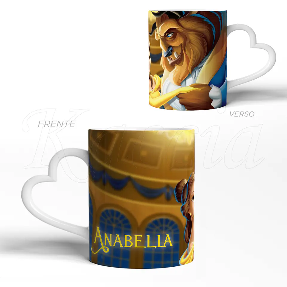Caneca Personalizada A Bela e o Monstro 3