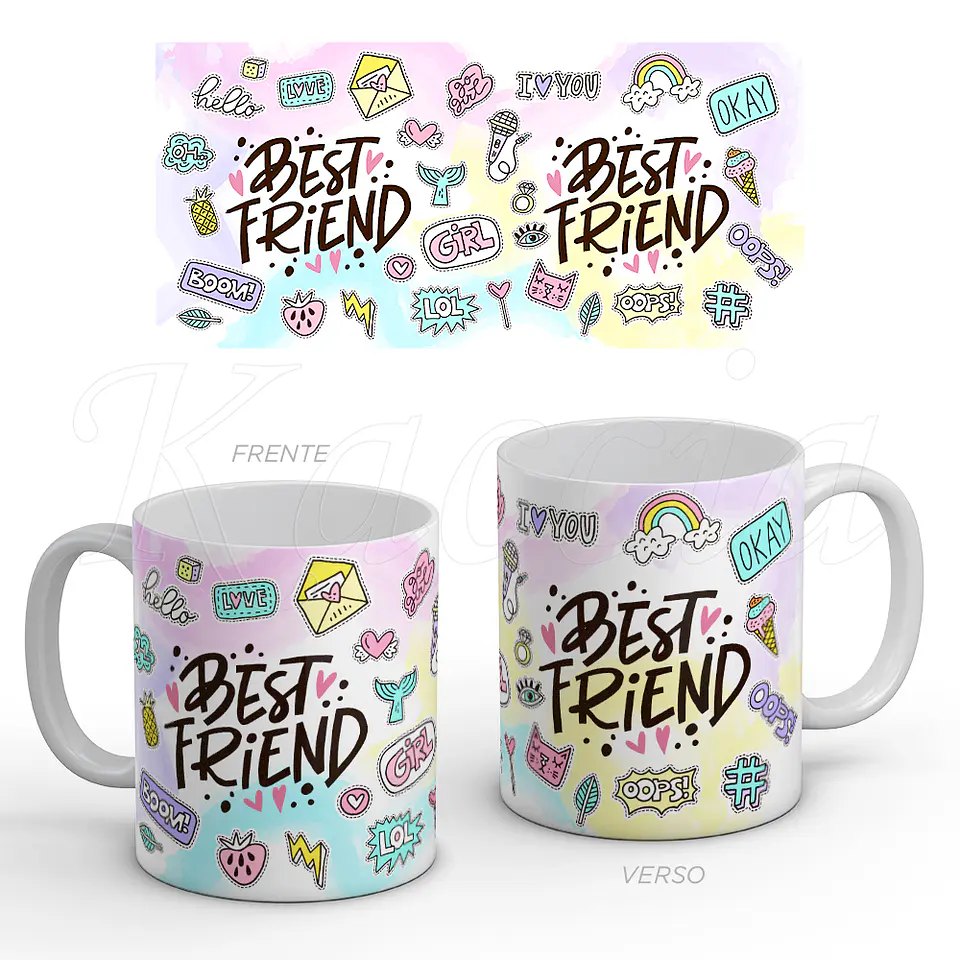 Caneca Best Friend Melhor Amiga 1