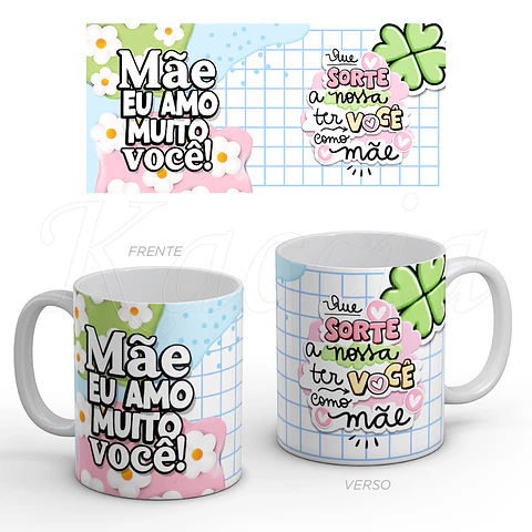 Caneca Mãe Amo Muito Você