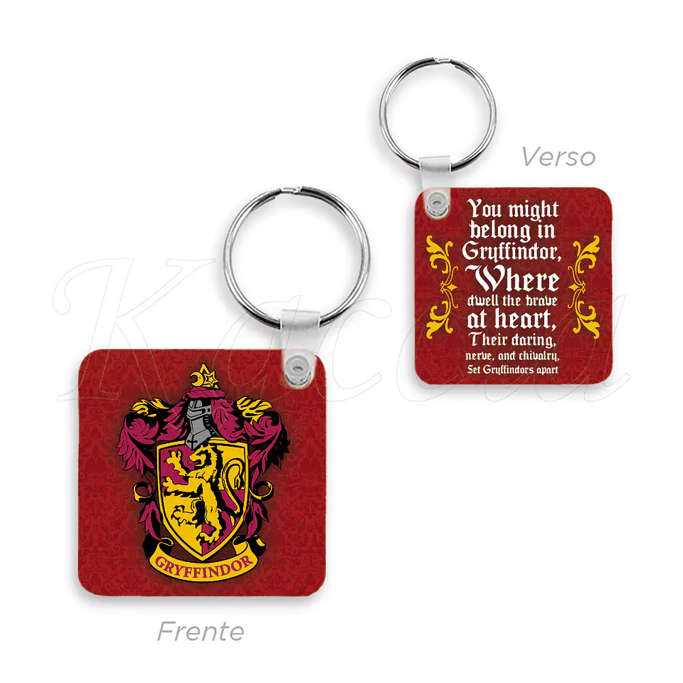 Porta-chaves Quadrado Gryffindor - Harry Potter 1
