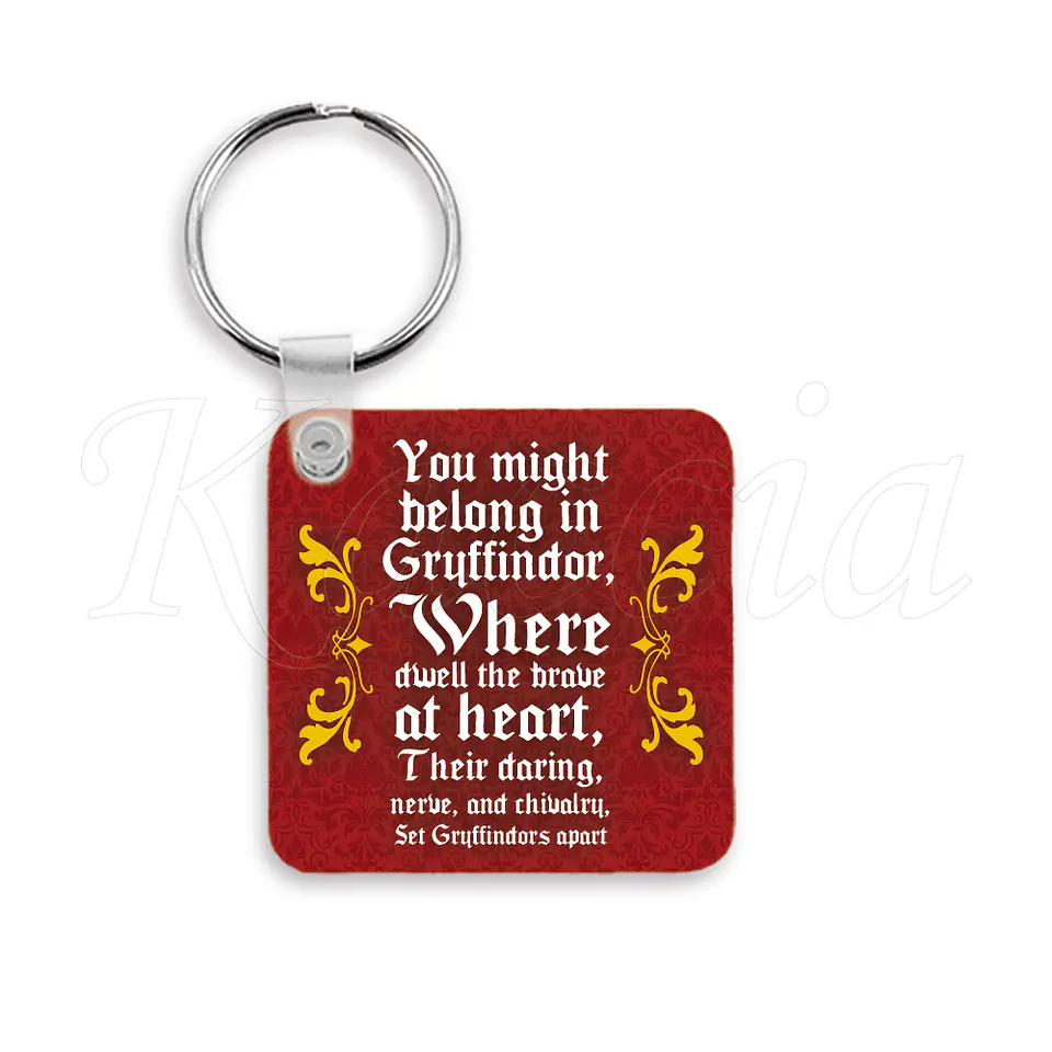 Porta-chaves Quadrado Gryffindor - Harry Potter 3
