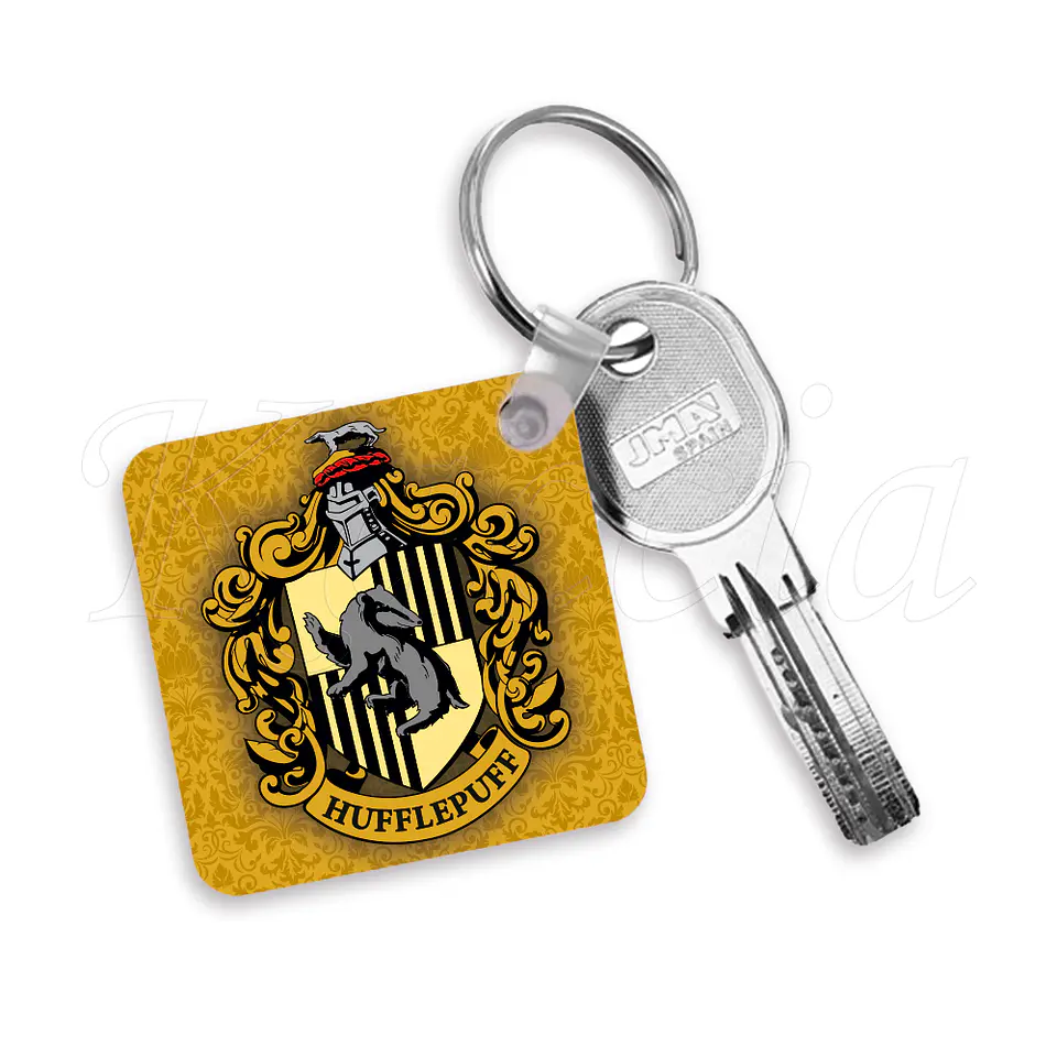 Porta-chaves Quadrado Hufflepuff - Harry Potter 4
