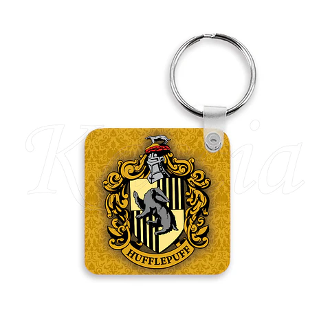 Porta-chaves Quadrado Hufflepuff - Harry Potter