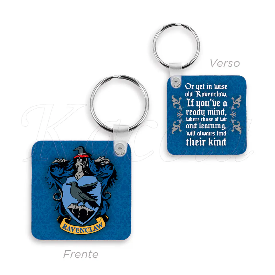 Porta-chaves Quadrado Ravenclaw - Harry Potter 1