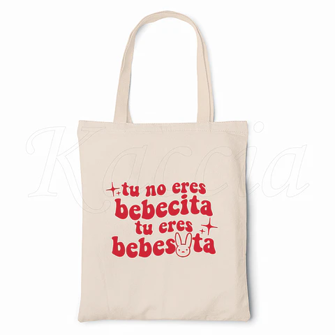 Saco Tote Bag Bebesota Benito Bad Bunny