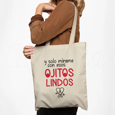 Saco Tote Bag Ojitos Lindos Benito Bad Bunny