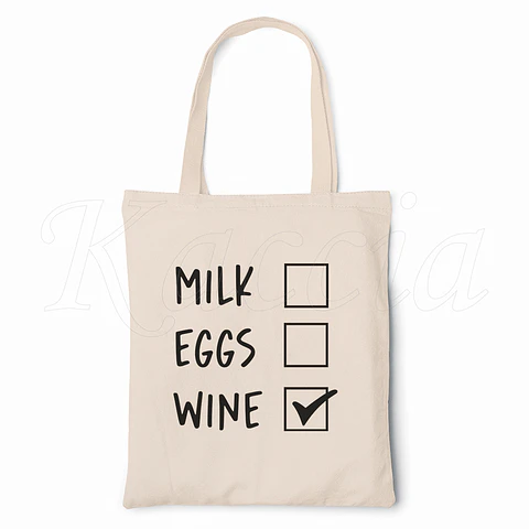 Saco Tote Bag Wine Check