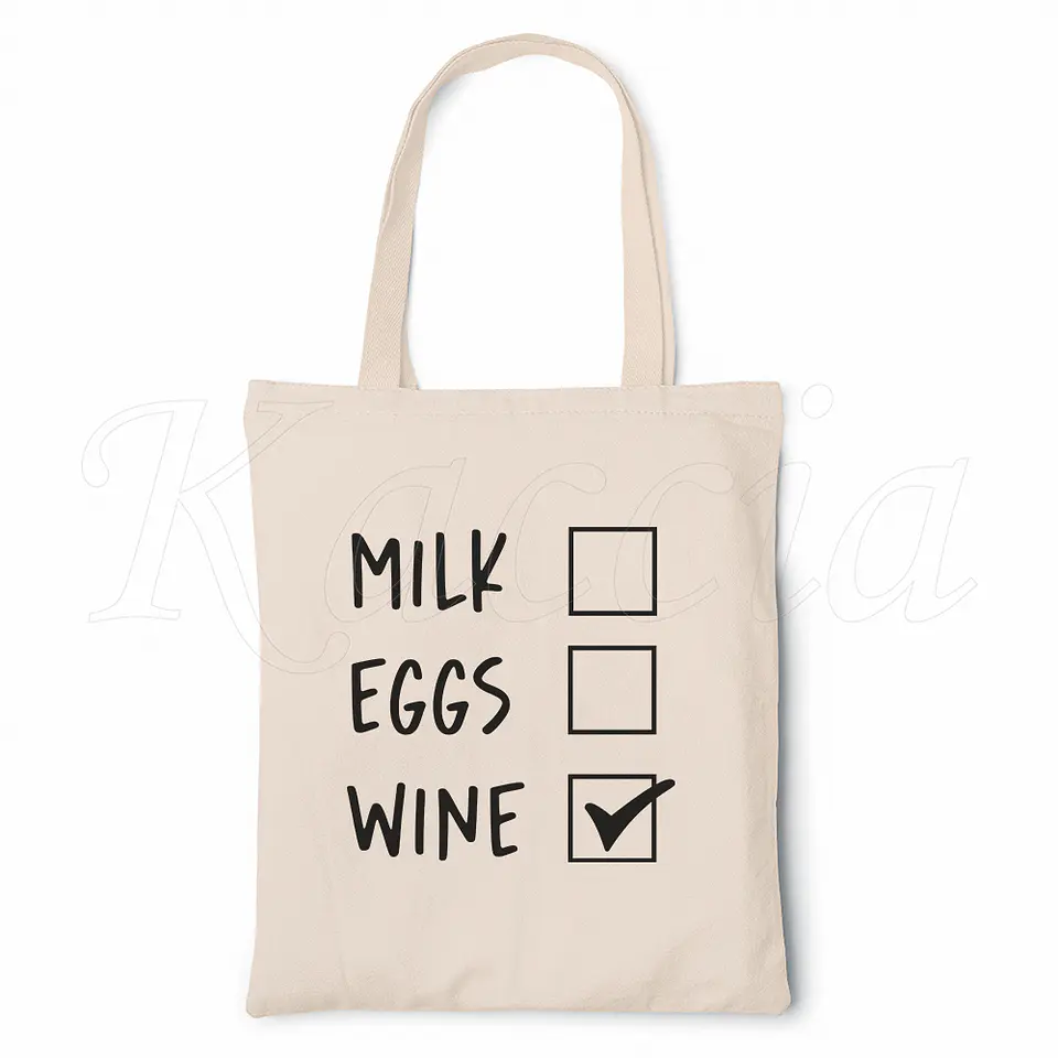 Saco Tote Bag Wine Check 2