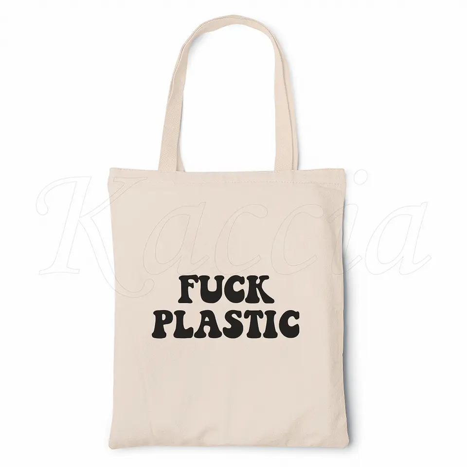 Saco Tote Bag Fuck Plastic 2
