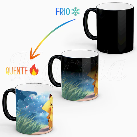 Caneca Pikachu Pokémon Kawaii