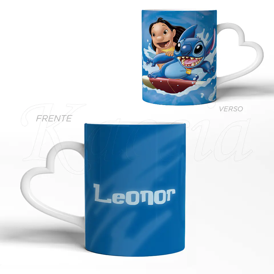 Caneca Personalizada Lilo Stitch com Nome 3