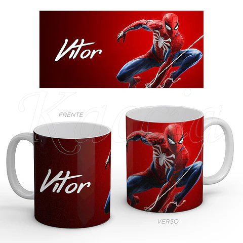 Caneca Personalizada Homem Aranha com Nome