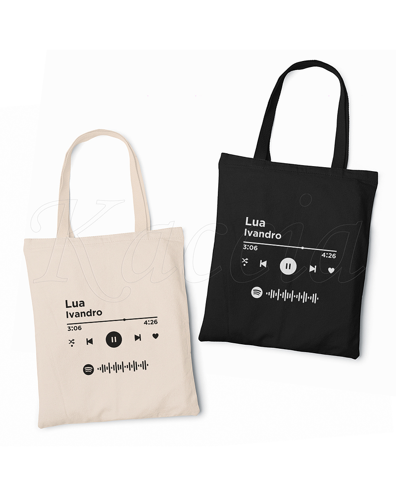 Saco Tote Bag Spotify Personalizável