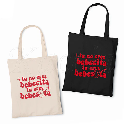 Saco Tote Bag Bebesota Benito Bad Bunny