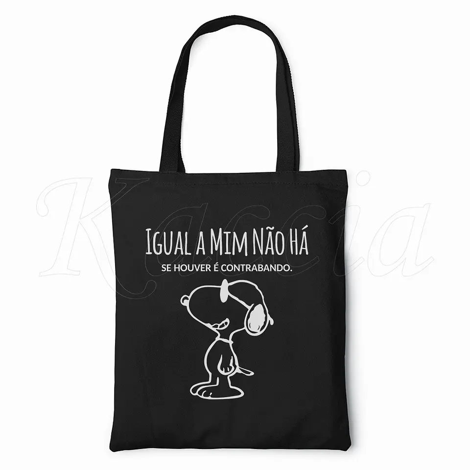 Saco Tote Bag Igual a Mim Não Há Snoopy 3