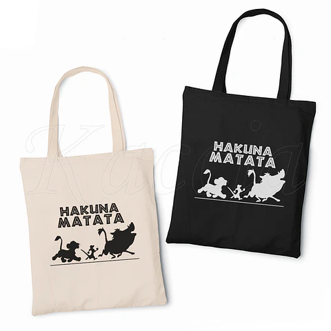 Saco Tote Bag Hakuna Matata O Rei Leão