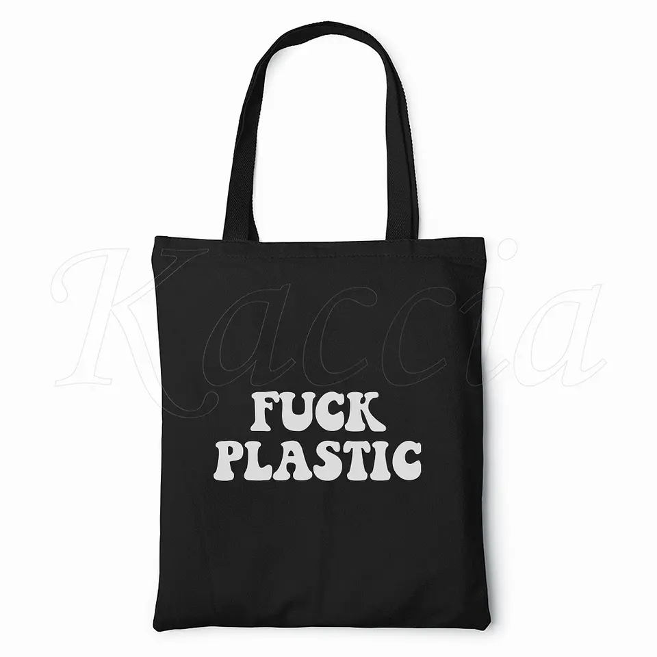 Saco Tote Bag Fuck Plastic 3
