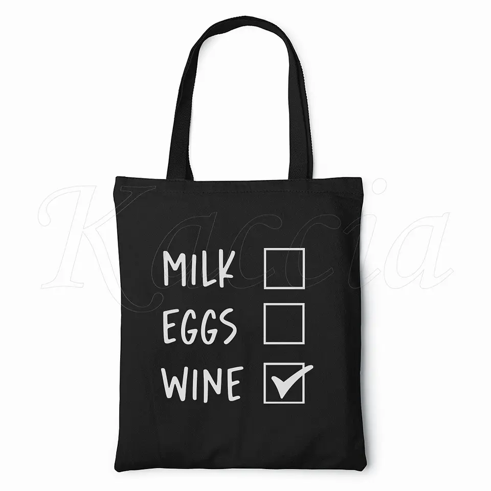 Saco Tote Bag Wine Check 3