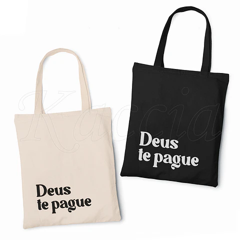 Saco Tote Bag Deus te pague