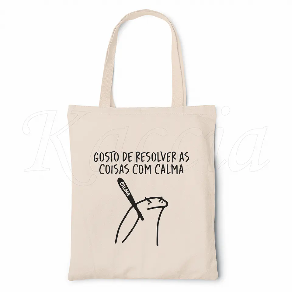 Saco Tote Bag Resolver com Calma 2