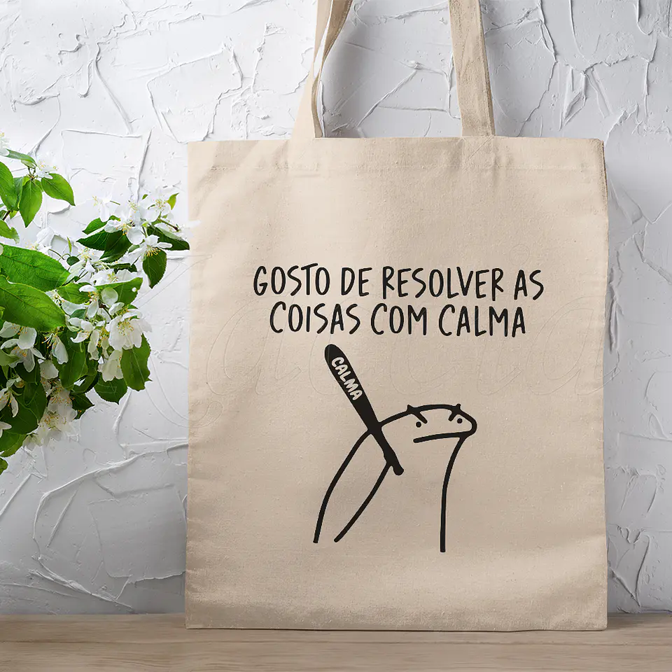 Saco Tote Bag Resolver com Calma 4