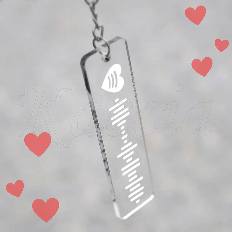 Porta-chaves Spotify Code Acrílico Lovers Personalizado 3