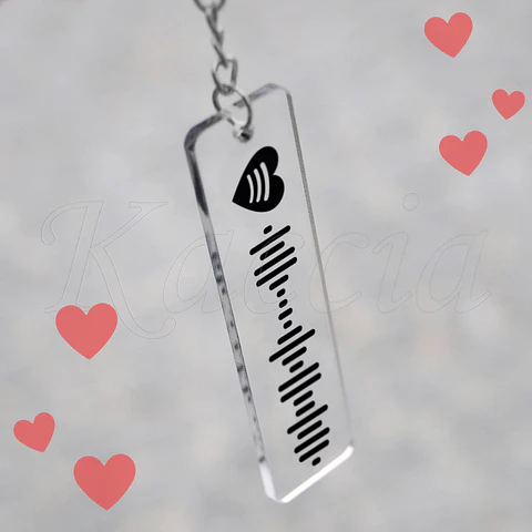 Porta-chaves Spotify Code Acrílico Lovers Personalizado