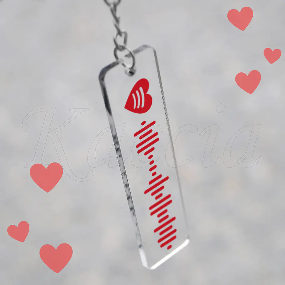 Porta-chaves Spotify Code Acrílico Lovers Personalizado 4