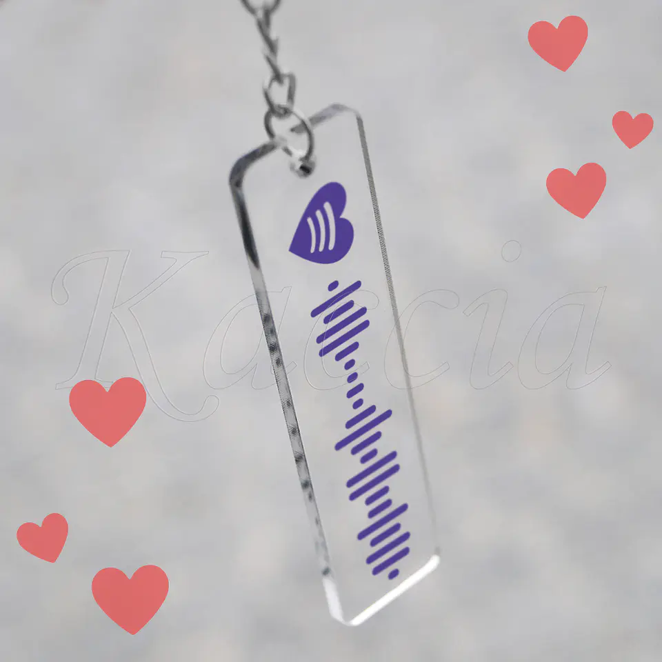 Porta-chaves Spotify Code Acrílico Lovers Personalizado 6