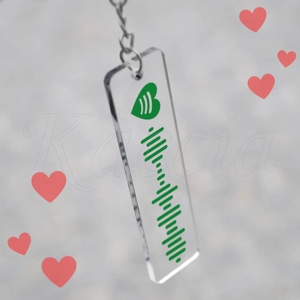 Porta-chaves Spotify Code Acrílico Lovers Personalizado 8
