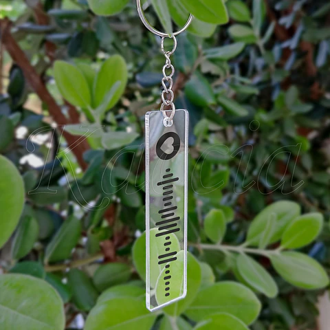 Porta-chaves Spotify Code Acrílico Hearts Personalizado